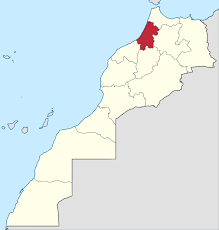 Locator map of Morocco with Kénitra Province highlighted